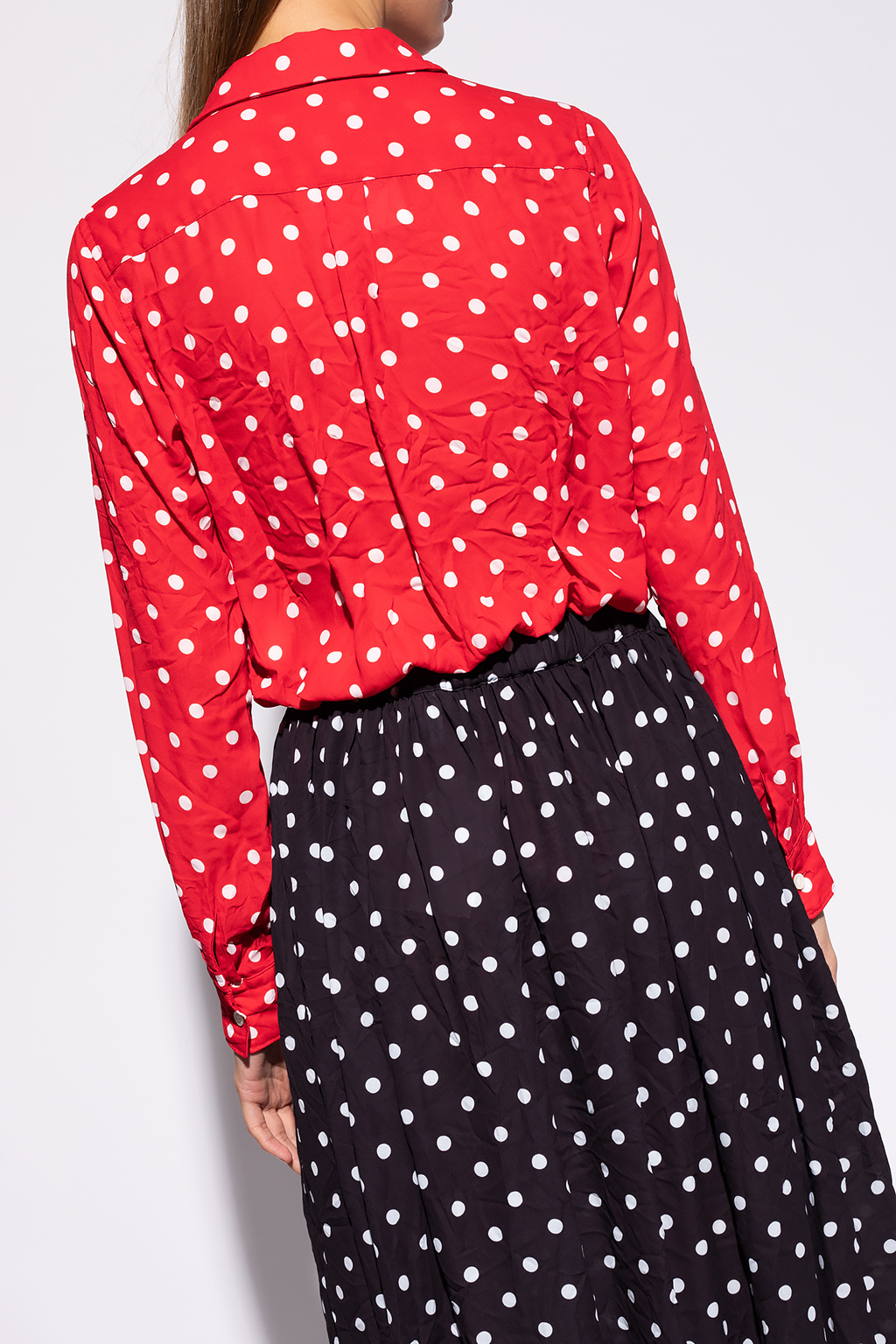 Sheer Polka Dot Shirt in Black | Comme des Garçons Comme des
